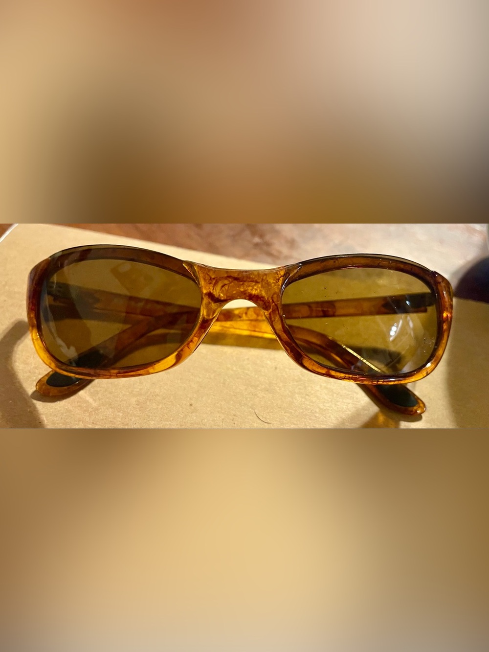 Unisex SMITH Tortoise Amber Frame Sunglasses with Brown Lenses